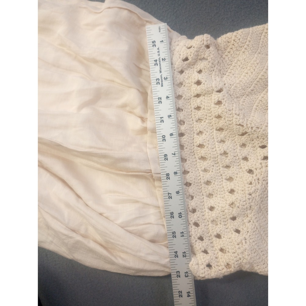Lulu's Play Jump suit Small Crochet 70s Beige Beach Minimalist Bohemian Hippie - Picture 6 of 13